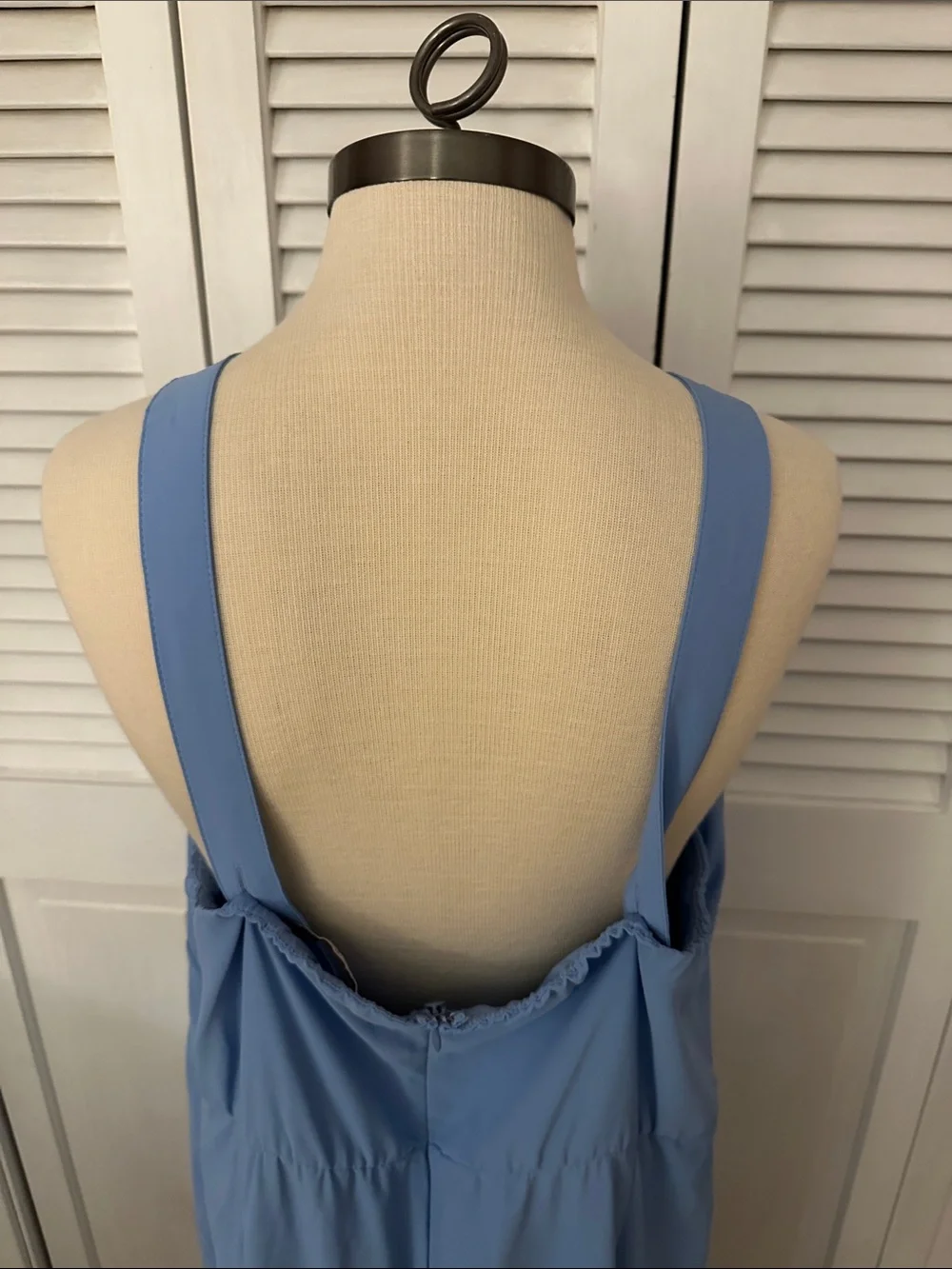 Abercrombie & Fitch Sky Blue Ruffle Tie-Front Maxi Dress